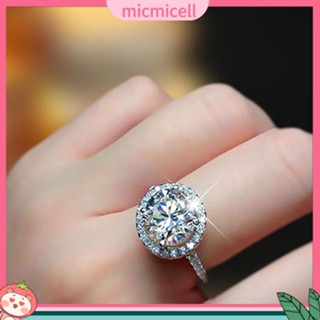 (micmicell) women  s แหวนเพทายทองชุบ 18 K Bague