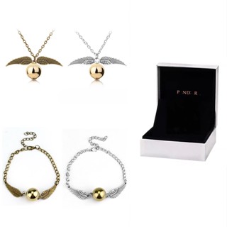 เครื่องประดับ สร้อยคอ จี้รูป Harry Potter and The Deathly Hallows Snitch แฟชั่นสําหรับผู้ชาย และผู้หญิง