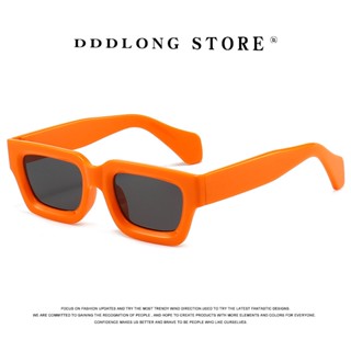 Dddlong แว่นตากันแดด UV400 ทรงสี่เหลี่ยม สไตล์วินเทจ สําหรับผู้ชาย ผู้หญิง D252