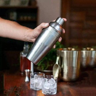 ❤️ ขนาด 550 ML Stainless Cocktail Shaker Mixer แก้วเชคค็อกเทล แก้วเขย่าเครื่องดื่ม