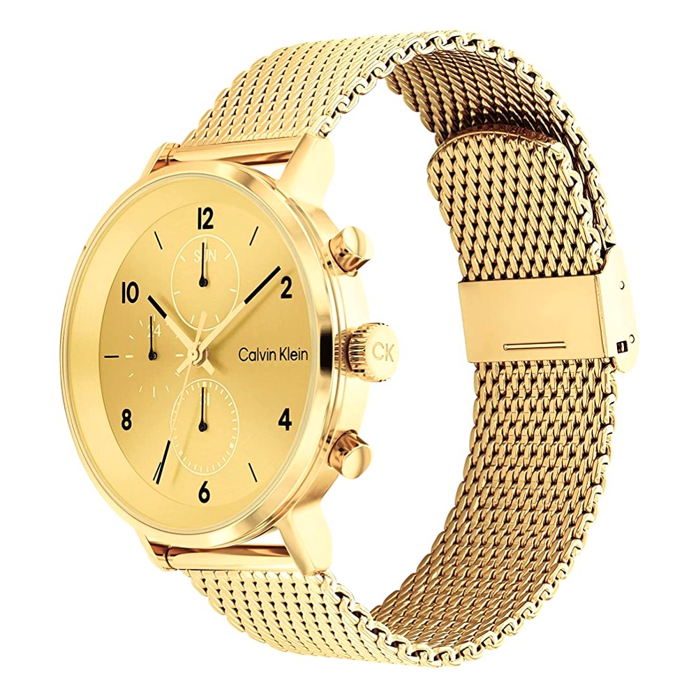 Calvin Klein MODERN MULTIFUNCTION CK25200109 นาฬิกาข้อมือผู้ชาย สีทอง ...