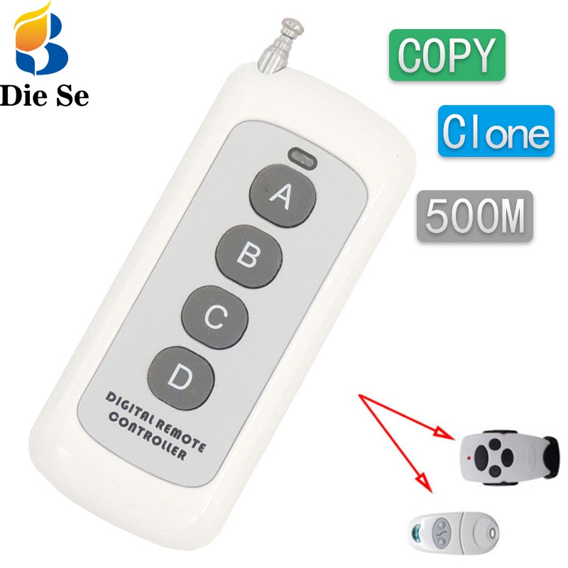 รีโมตคอนโทรล 433Mhz Rf Copy 500m 4 ปุ่ม สําหรับประตูโรงรถ