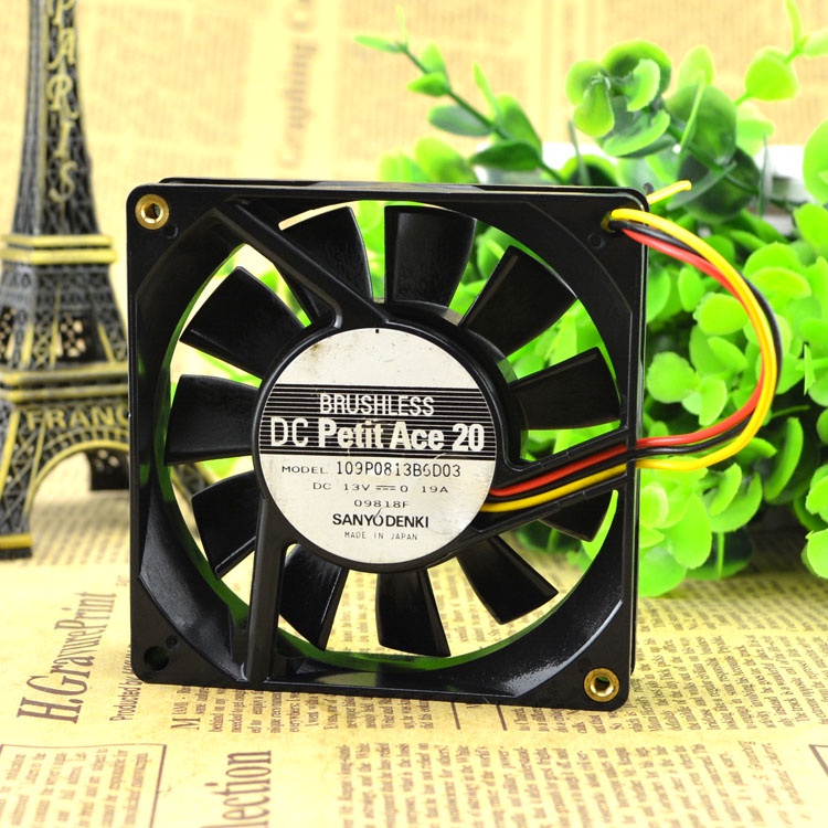 SZ พัดลม 109P0813B6D03 8CM 13V 8020 3WIRES BALL