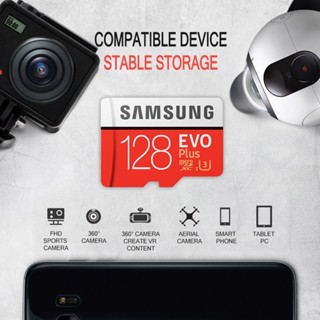 การ์ดหน่วยความจํา SAMSUNG Evo Plus Evo Plus 512GB Micro SD Card C10 256GB TF สําหรับโทรศัพท์ โดรน กล้อง