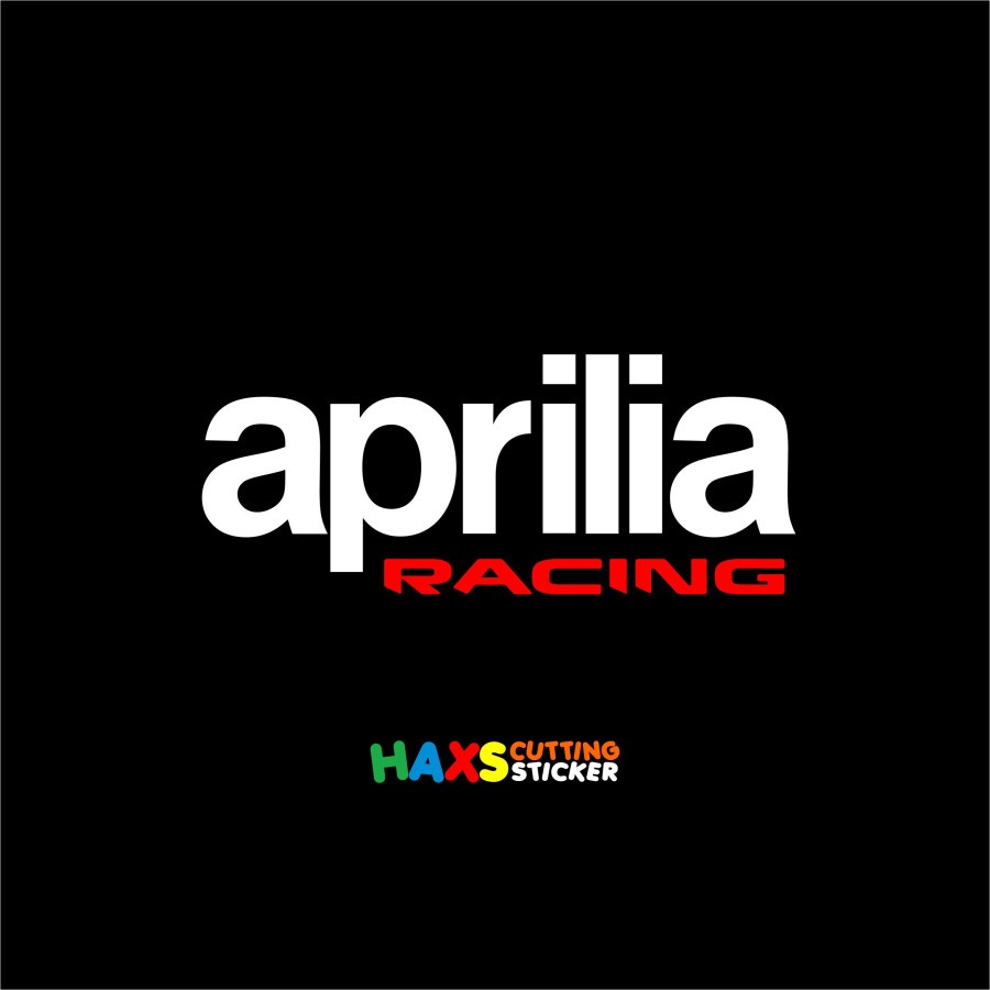 สติ๊กเกอร์ตัด Aprilia Racing 12 CM x 5 CM