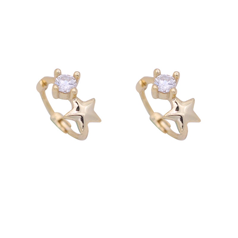 น่ารัก Star Hoop Earings สําหรับผู้หญิง Earings สําหรับเด็ก Hikaw ต่างหูเจาะชุด Hypoallergenic Fiercing ต่างหูชุดเครื่องประดับ - รูปที่ 3