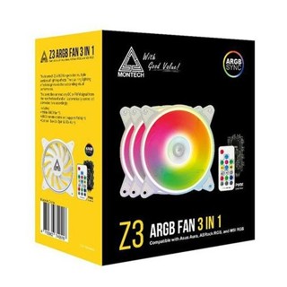 Montech Z3 ARGB Case Fan / 3 in 1 with Remote Controller 120mm