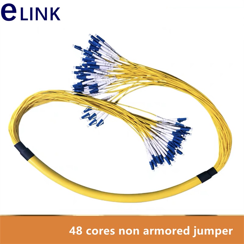 5m 48 cores fiber patch cord SM bundled jumper LC SC FC ST 48 core cable 2.0mm Singlemode optical fiber patch lead 48C b