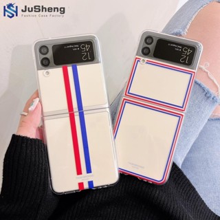 Jusheng เคสโทรศัพท์มือถือ แบบฝาพับ สําหรับ Samsung Z Flip5 Z Flip4 Z Flip3 TB