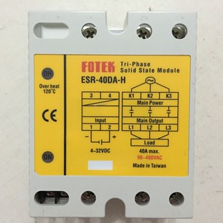 ของแท้ โมดูลรีเลย์โซลิดสเตท ไทริสเตอร์ FOTEK ESR-40DA-H