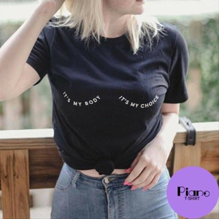 🔥🔥พร้อมส่ง!!![T-T Shirt]เสื้อยืดคอกลม รุ่น IT’S MY BODY น่ารัก ใส่ได้ทั้งหญิงและชาย