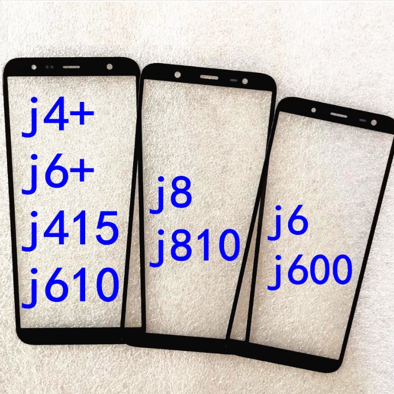 J6+ อะไหล่หน้าจอสัมผัส LCD ด้านนอก แบบเปลี่ยน สําหรับ Samsung Galaxy J4 J6 Plus J8 +OCA