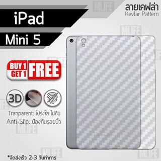 ซื้อ 1 แถม 1 ฟรี - ฟิล์มหลัง สำหรับ iPad mini 5 ฟิล์มกันรอย ฟิล์มหลังเครื่อง ลายเคฟล่า สีใส Back Film Kevlar Protector