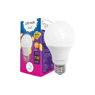 หลอด LED SHINING A60 SHINE 7 วัตต์ WARMWHITE E27