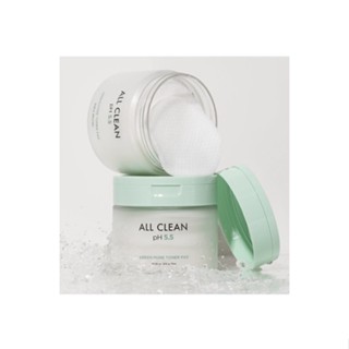 All clean green pore toner pad แผ่นโทนเนอร์ทำความสะอาดผิว พร้อมเพิ่มความชุ่มชื่น พร้อมลดปัญหาสิว