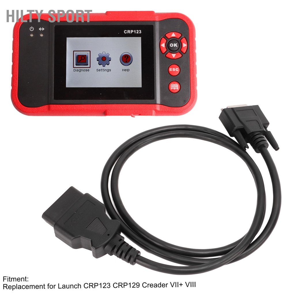Hilty Sport สายเคเบิลอะแดปเตอร์ทดสอบ Obd2 Obdii แบบเปลี่ยน สําหรับ Launch Crp123 Crp129