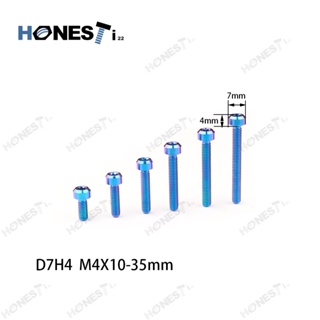 Honesti22 Titanium alloy Bolts inner plum head M4X10-35mm/0.7P  Anti-theft and Radiation calipers.