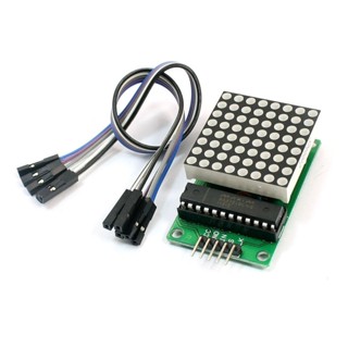 MAX7219 IC Driver Module โมดูลแสดงผล LED Dot Matrix 8x8 ขนาด 40mm x 40mm + สาย Jumper