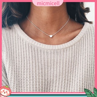 (micmicell) สร้อยคอโซ่ ประดับจี้หัวใจ เครื่องประดับแฟชั่นสำหรับผู้หญิง