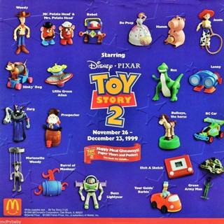 (มีของพร้อมส่ง) Model โมเดลทอยสตอรี่แมคโดนัล McDonald Happy Meal Disney Toy story 2 (1999) ของสะสมดิสนี่ย์