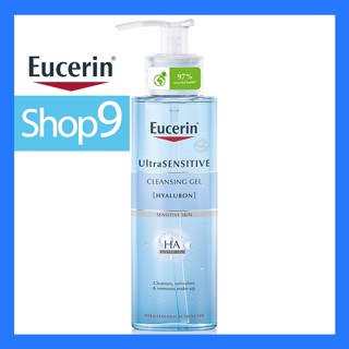 Eucerin UltraSENSITIVE [HYALURON] Cleansing Gel 200ml หมดอายุ  2024 ยูเซอริน อัลตร้าเซนซิทีฟ คลีนซิ่ง เจล 200 มล