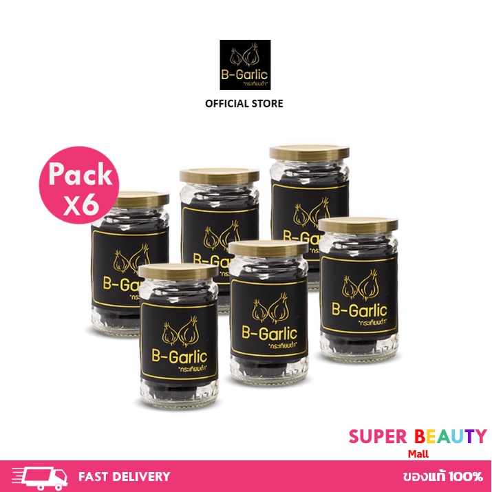 โปรโมชั่น 6 ขวด B-Garlic กระเทียมดำ – แบบกระปุกพร้อมทาน ขนาด 60 กรัม แพ็ค 6 ขวด
