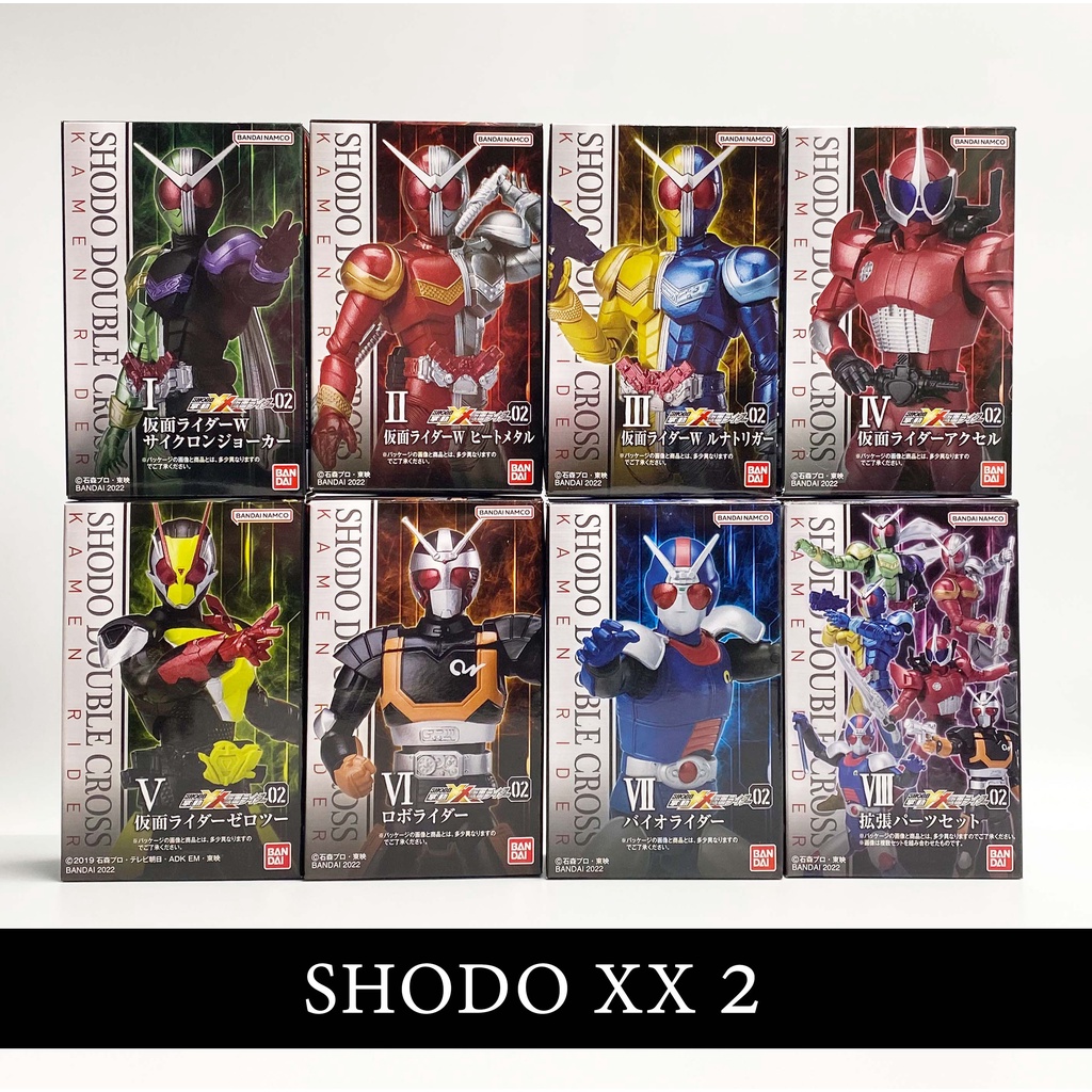 แยก Bandai Shodo XX 2 Kamen Rider ShodoXX Black W Double Accel Zero Two 01 Black RX BIO ROBO BIORIDE