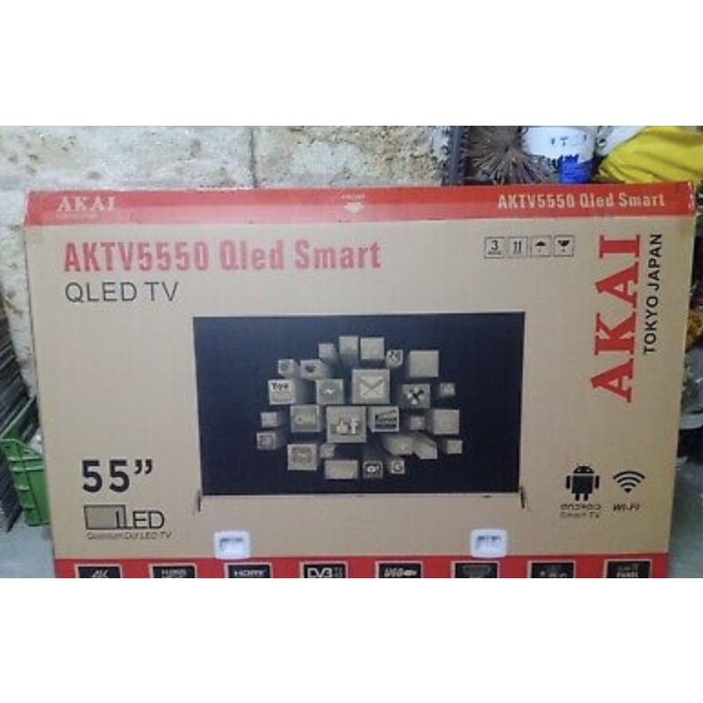 Akai aktv 5550 Smart TV 55 inch 4k Ultra HD TV qled DVB t2 Wifi Lan.