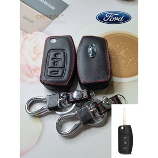 พร้อมส่ง ปลอกกุญแจฟอร์ด เคสกุญแจรถยนต์ FORD ECOSPORT,FIESTA,FOCUS [รุ่นกุญแจพับ]3ปุ่ม