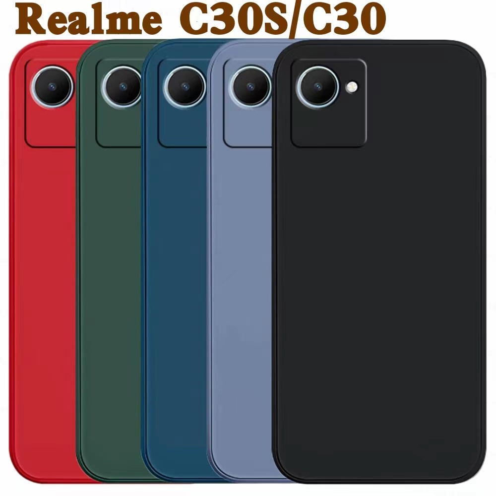 Realme C33ตรงรุ่น(พร้อมส่งในไทย)เคสTPU​นิ่ม​สีพาสเทลคลุมกล้องRealme Narzo 50i Prime/Realme C30S/Realme C30/C33