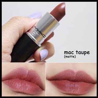 cosmetichub69 แท้ทั้งร้าน !! แบ่งขายลิปสติก MAC LIPSTICK สี TAUPE ขนาด 0.25 G. แบ่งขายใส่กระปุก แถมแปรงทาลิปฟรี