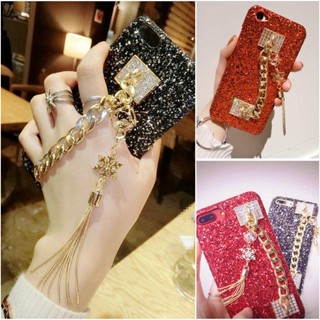 เคสโทรศัพท์มือถือ ลายกลิตเตอร์ 3D สําหรับ Oppo A54 A53 A16 A15 a15s A95 A94 A93 A92 A74 A52 A31 A12 A9 A7 A5 A5s A3s A1k A37 a37f reno2 F reno4 reno5 4G 5G Reno 2F 4 realme 5 5i C pro 2020 สร้อยข้อมือ แบบแข็ง