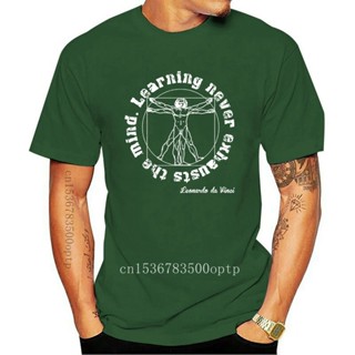 เสื้อยืดไม่ต้องรีด Leonardo Da Vinci tişörtlü okula geri Tee gömlek 033928