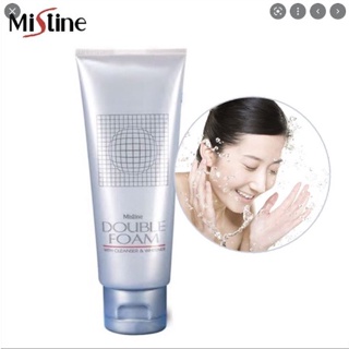 Mistine มิสทิน ดับเบิ้ล โฟม โฟมล้างหน้า Double Foam With Cleanser and Whitener 100g.