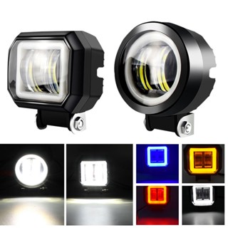 3Inch Universal  Motorcycle Headlight Led Fog Mini Spot Lights Angel Eyes 20W Lenses for Scooter Atv moto Accessories La