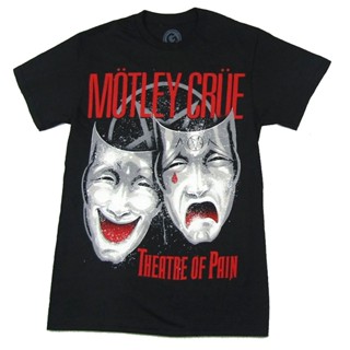 ขายดี!ขายดี เสื้อยืด พิมพ์ลาย Motley Crue BW Theatre Of Pain สีดํา EHakih08LNackp54S-5XL