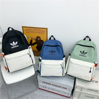 Adidas Backpack กระเป๋าเป้สะพายหลังความจุขนาดใหญ่ผู้หญิงและผู้ชายแฟชั่นกระเป๋านักเรียน