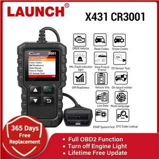 OBD2 เครื่องสแกนเนอร์ LAUNCH CR3001 รองรับฟังก์ชั่น OBD2 เต็มรูปแบบสแกนอัตโนมัติเครื่องมือวินิจฉัย