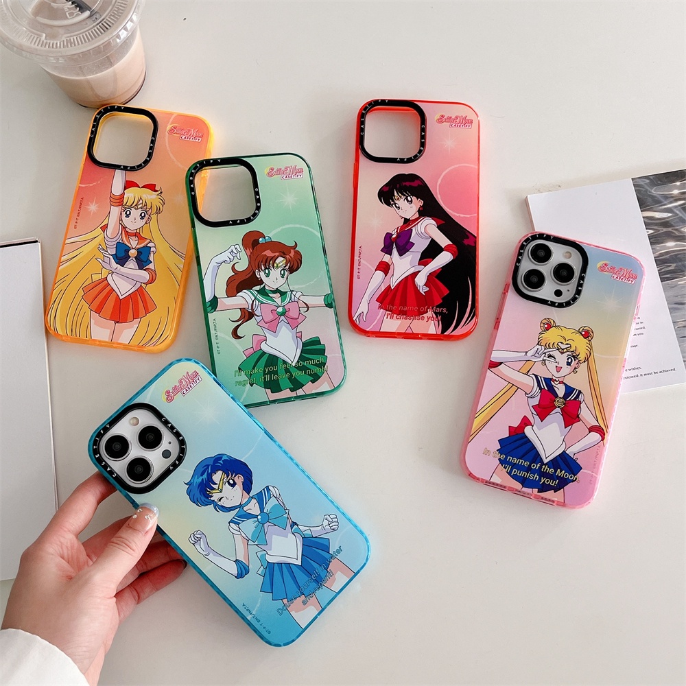 สําหรับiphone 16 15 14 Pro MaxจับPhase Sailor Moon MarsสําหรับiPhone 12 13 Pro Max Soft TPUกันกระแทกiPhone 15 XS Max XRป้องกันกรณีiPhone 11