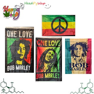 RASTA FLAG ธงราสต้าขนาด 30 x 45 นิ้ว ลาย BOB MARLEY ใช้ตกแต่งสถานที่สไตล์ราสต้า Rasta Flag ธงRasta ธงราสต้า ธงบ๊อบมาเลย์