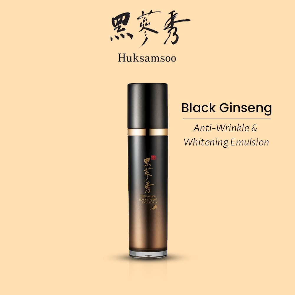 [JOYCOS] Huksamsoo Black Ginseng Emulsion 120ml (ต่อต้านริ้วรอย, ดูแลริ้วรอย, ไวท์เทนนิ่ง, ไบรท์เทนนิ่ง) - การดูแลผิวเกาหลีที่ดีที่สุด