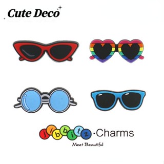 【Cute Deco】แว่นตากันแดด ลายการ์ตูน (10 แบบ) สีชมพู / แว่นตาหัวใจ / แว่นกันแดด สีแดง / จี้กระดุม Crocs / รองเท้า Jibbitz Croc น่ารัก / วัสดุเรซิน สําหรับรองเท้า