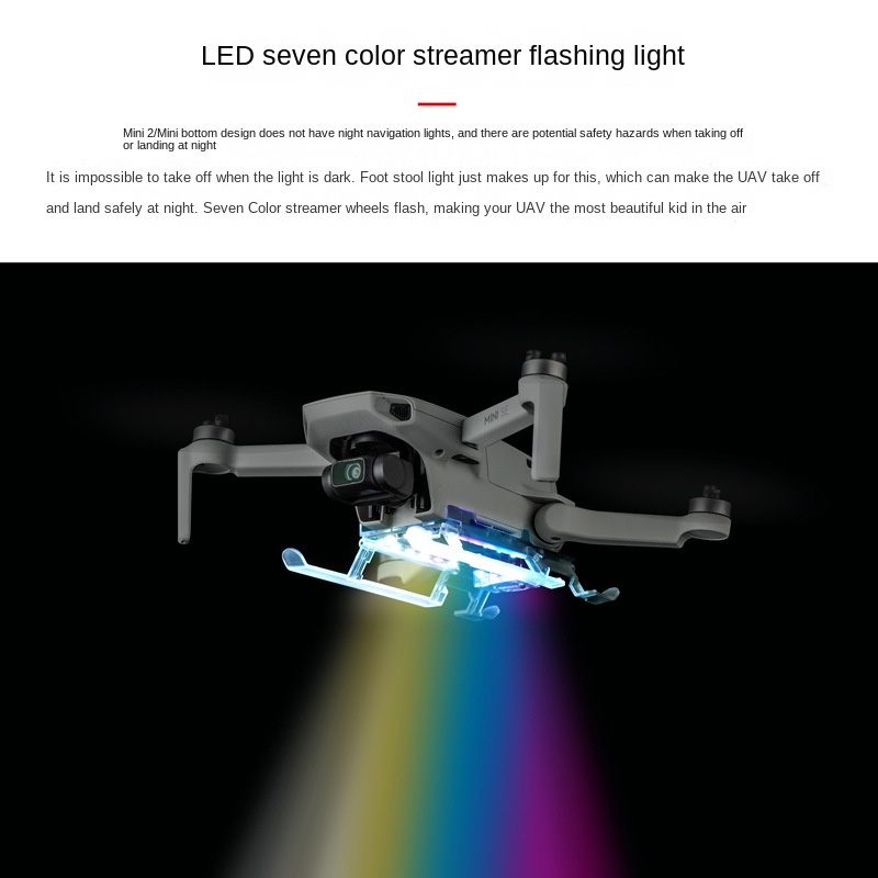 Startrc ขาตั้งกล้อง LED เรืองแสง กันกระแทก สําหรับ DJI Mini 2 Mini SE Mavic Mini #8