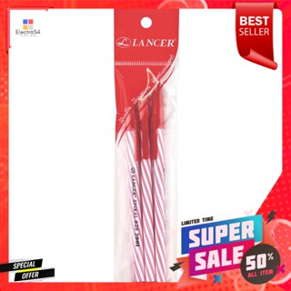 แลนเซอร์ ปากกาลูกลื่น สีแดง แพ็ค 3Lancer Ballpoint Pen Red Pack 3