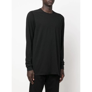 R RICK OWENS เสื้อยืดแขนยาว ผ้าฝ้าย แบบบาง แฟชั่นฤดูใบไม้ร่วง