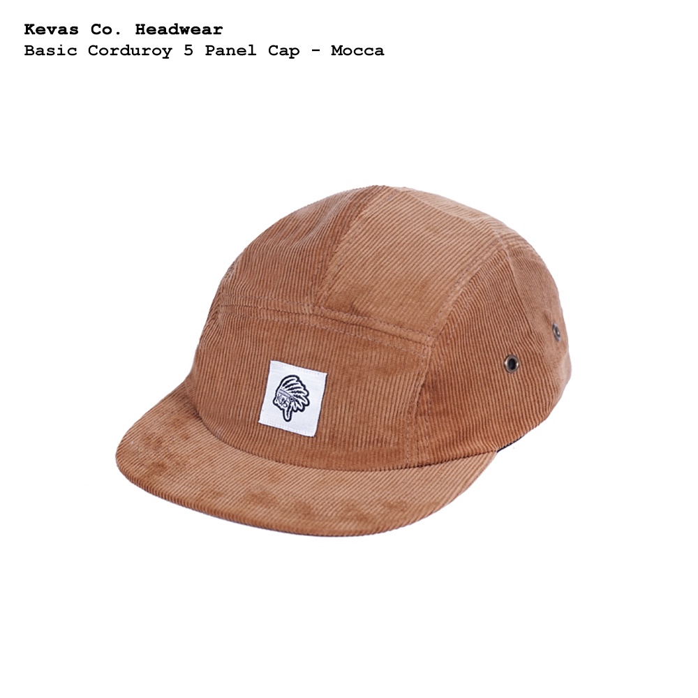 Kevas Corduroy 5 Panel Cap - Mocca
