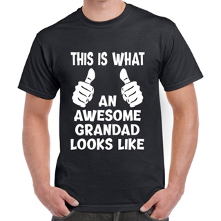 ขายดี! [พร้อมส่ง] เสื้อยืดแขนสั้น พิมพ์ลาย This Is What An Awesome Grandad สีดํา พลัสไซซ์ ของขวัญวันเกิด สําหรับผู้