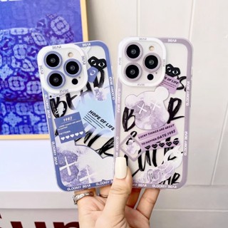 ✨ส่งเชือกเส้นเล็ก✨เคสไอโฟน 14 Pro Max 13 12 11 เคส for iPhone 14พลัส กราฟฟิตี้ พกง่ายๆ การป้องกันการตก Case