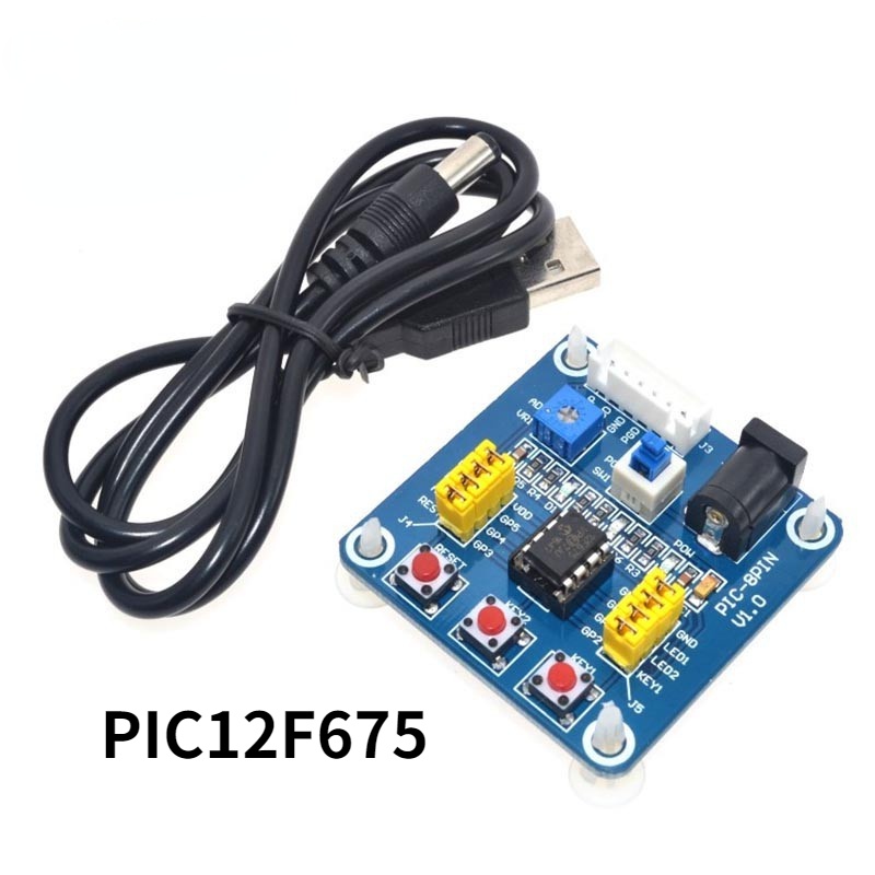 บอร์ดการเรียนรู้การทดสอบ breadboard+สาย USB 5V PIC12F675 บอร์ดพัฒนา
