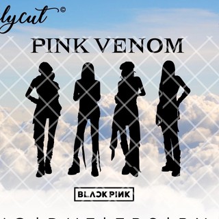 สติกเกอร์ ติดรถ Blackpink  Pink VENOM ขนาด 206X180 mm